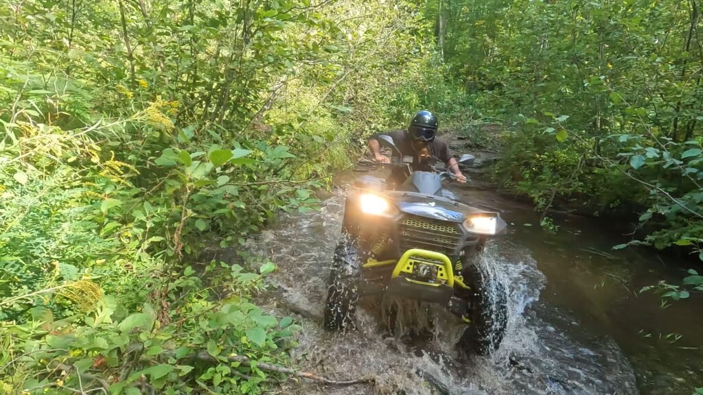 atv crossing water