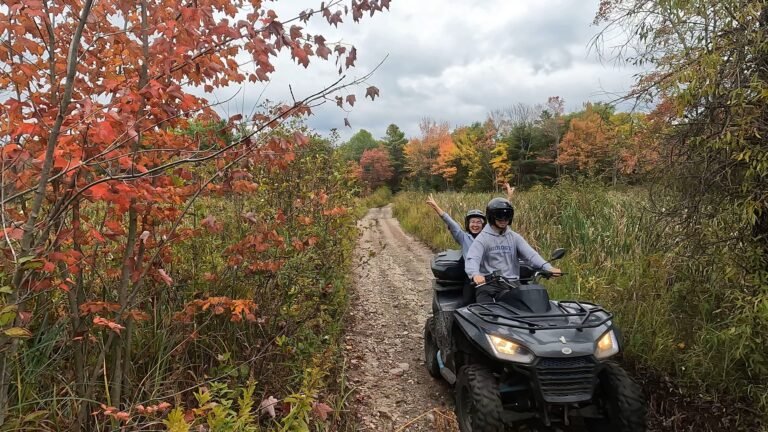 atv riding on the trail